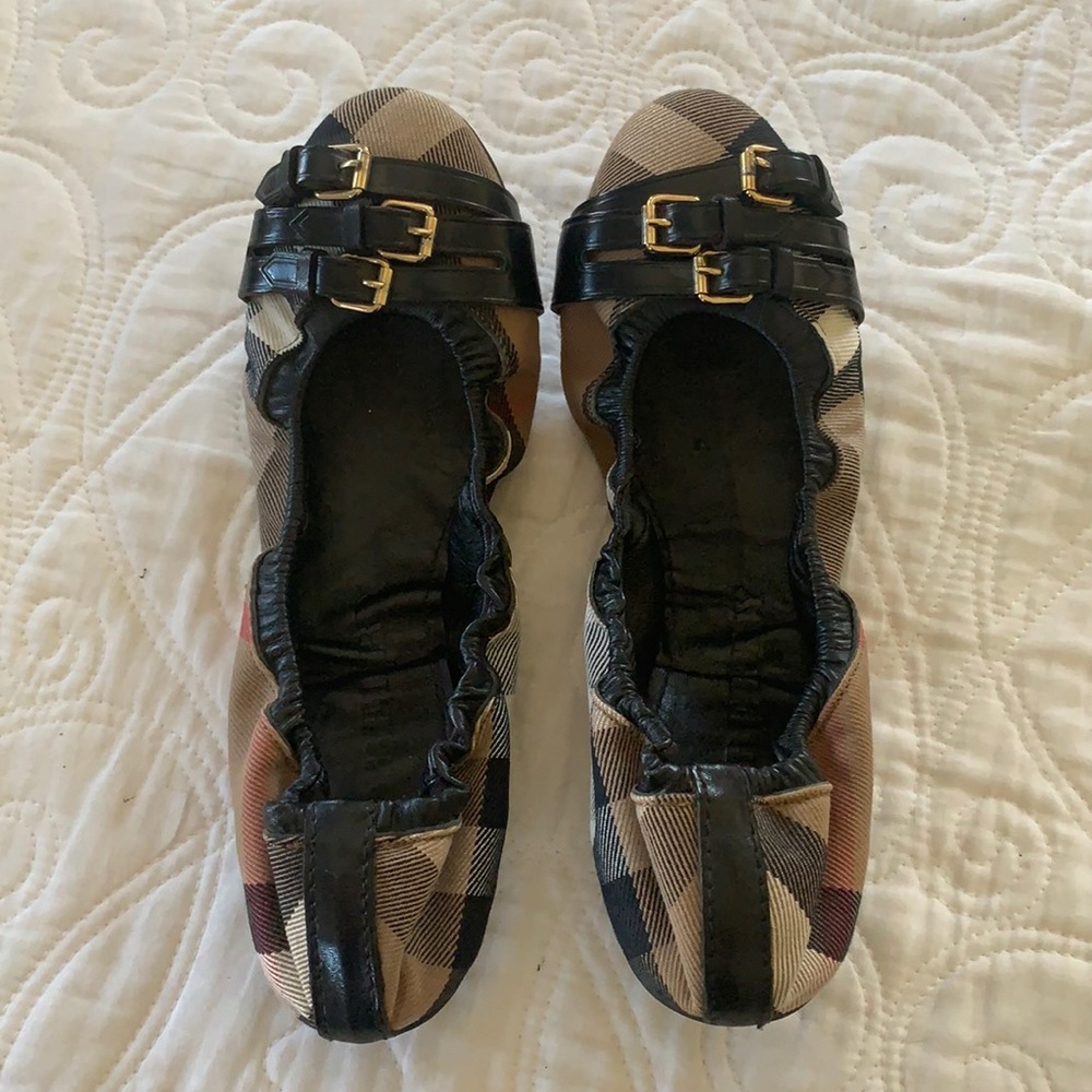Burberry original plaid ballet flats